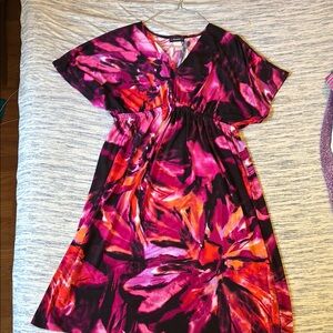 Cocomo Pink and Black Casual Midi Sundress